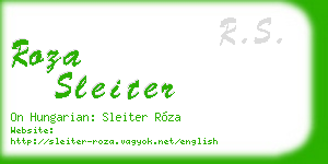roza sleiter business card